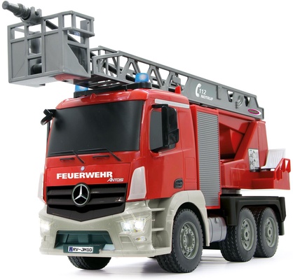 Camion Bomberos Radio Control Mercedes-Benz Antos con Rociador Agua Escalera 1:20 2,4GHz 